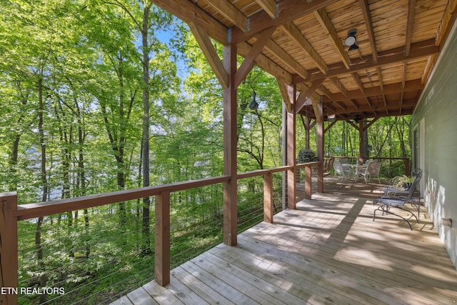 view of wooden deck