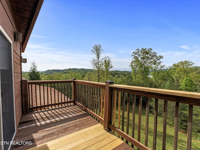 155 George Thomas Rd, Vonore, TN 37885 - wooden terrace featuring a view of trees