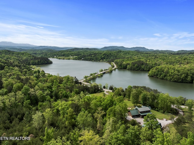 155 George Thomas Rd, Vonore, TN 37885 - bird's eye view with a water and mountain view and a view of trees