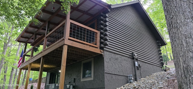 2165 Street Place Loop, Monterey, TN 38574 - view of side of property featuring log siding and stucco siding