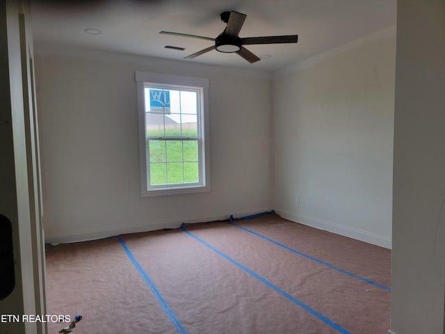 244 Sugar Maple Trl, Lenoir City, TN 37771 - spare room featuring a ceiling fan and baseboards