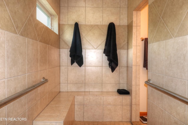 full bathroom with walk in shower