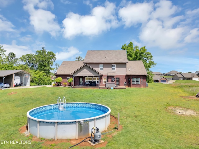 1810 Griffitts Mill Cir, Maryville, TN 37803 - swimming pool featuring a lawn and a wooden deck
