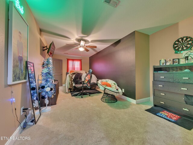 1810 Griffitts Mill Cir, Maryville, TN 37803 - game room featuring carpet floors, ceiling fan, and baseboards
