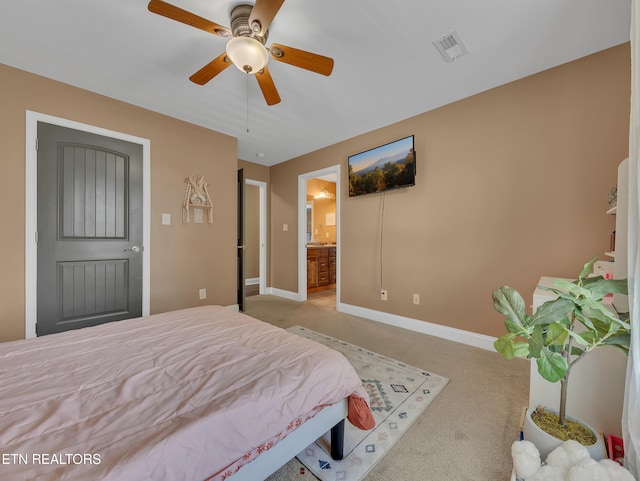 1810 Griffitts Mill Cir, Maryville, TN 37803 - bedroom featuring light colored carpet, baseboards, and a ceiling fan