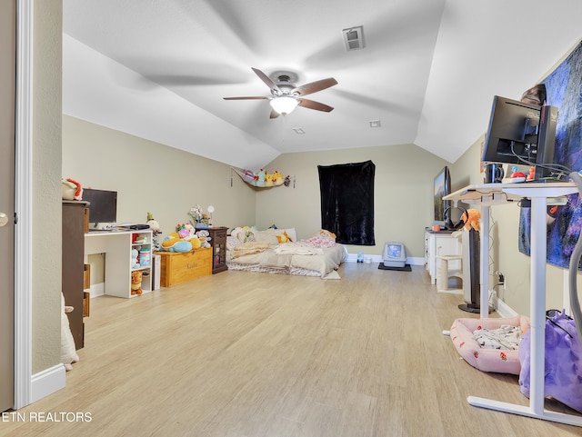 1810 Griffitts Mill Cir, Maryville, TN 37803 - bonus room featuring a ceiling fan, wood finished floors, vaulted ceiling, and baseboards