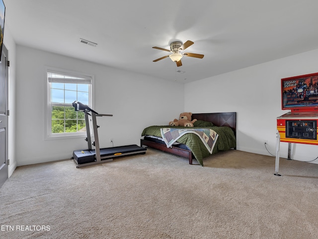 1810 Griffitts Mill Cir, Maryville, TN 37803 - bedroom with carpet, baseboards, and a ceiling fan