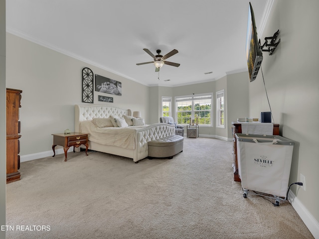 1810 Griffitts Mill Cir, Maryville, TN 37803 - carpeted bedroom with baseboards, crown molding, and a ceiling fan