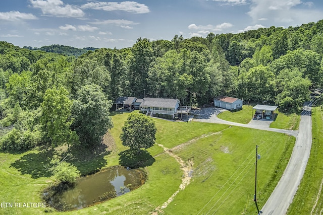 325 Correll Ridge Rd, Decatur, TN 37322 - view from above of property featuring a forest and a nearby body of water