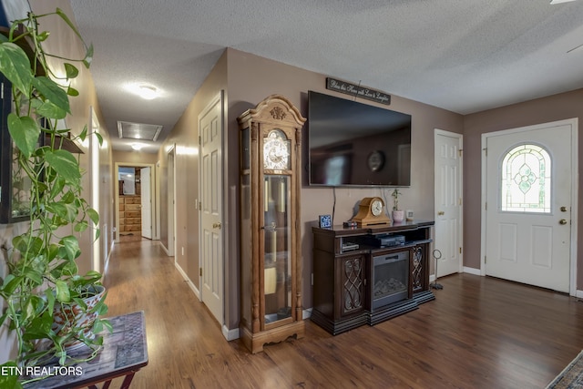 325 Correll Ridge Rd, Decatur, TN 37322 - foyer with a textured ceiling, wood finished floors, and baseboards
