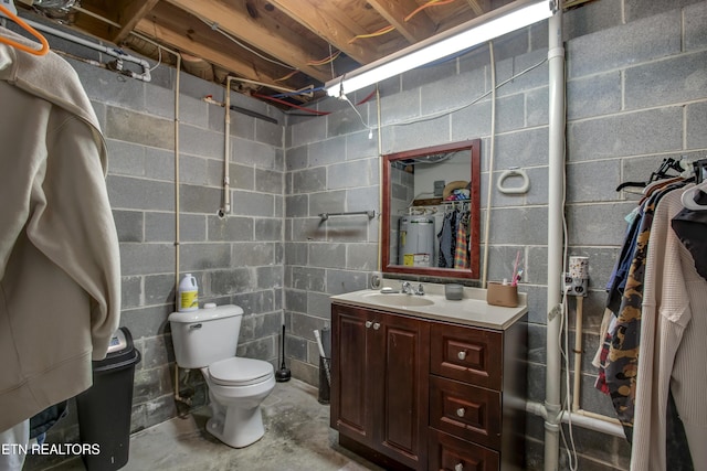 325 Correll Ridge Rd, Decatur, TN 37322 - bathroom featuring concrete flooring, toilet, and vanity