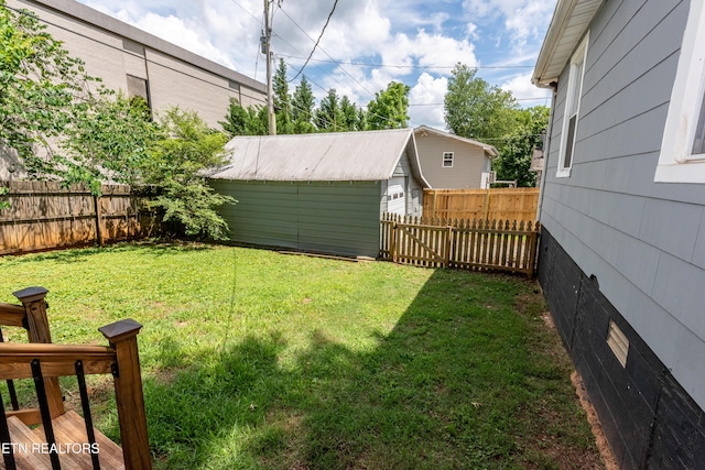 1340 Dalton St, Alcoa, TN 37701 - fenced backyard with an outdoor structure
