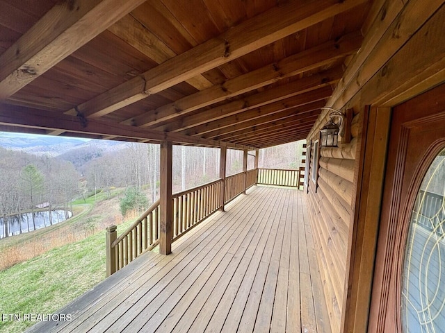 view of wooden deck
