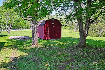 view of shed