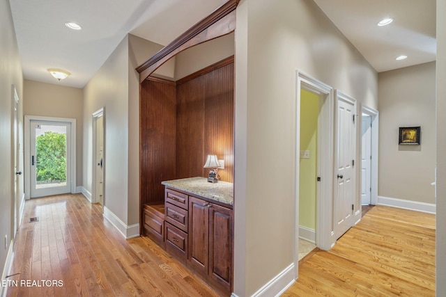 205 Melea Ln, Kingston, TN 37763 - corridor featuring light wood-type flooring, baseboards, and recessed lighting