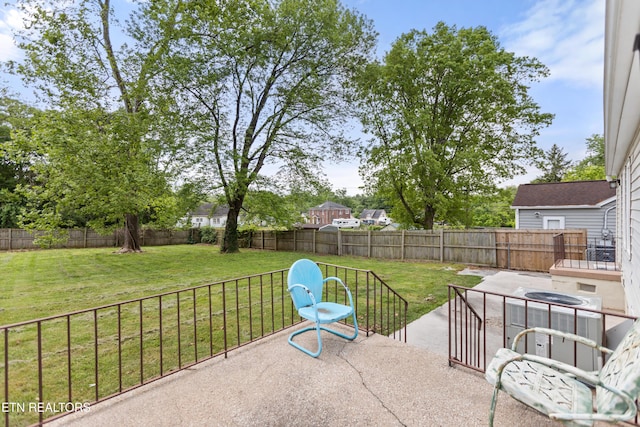 view of patio / terrace with a fenced backyard