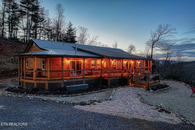 1898 Kennedy Way, Del Rio, TN 37727 - view of front facade featuring metal roof and a porch