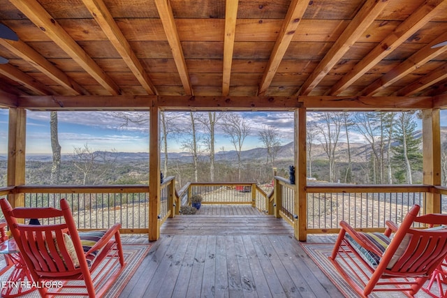 1898 Kennedy Way, Del Rio, TN 37727 - wooden terrace featuring a mountain view