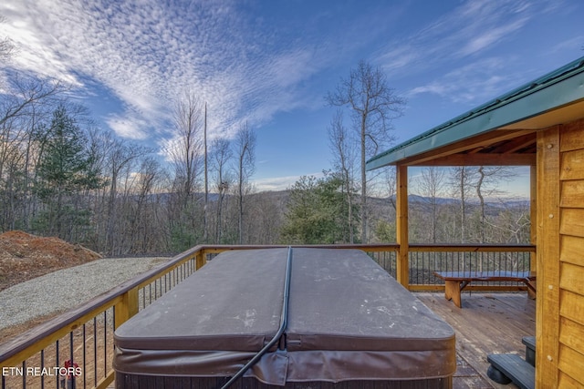 1898 Kennedy Way, Del Rio, TN 37727 - deck featuring a hot tub