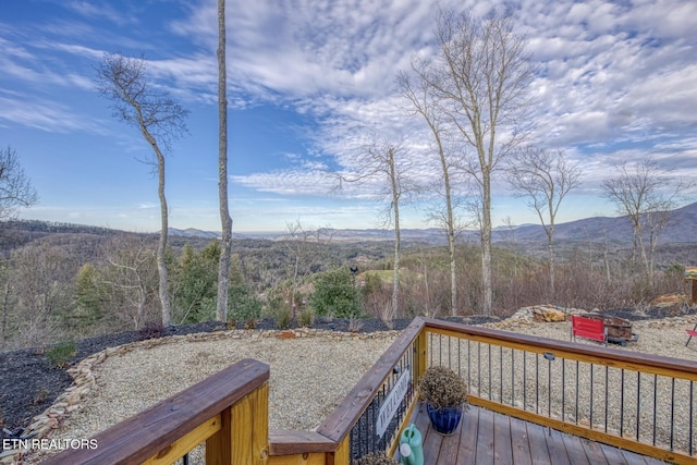1898 Kennedy Way, Del Rio, TN 37727 - wooden deck with a mountain view