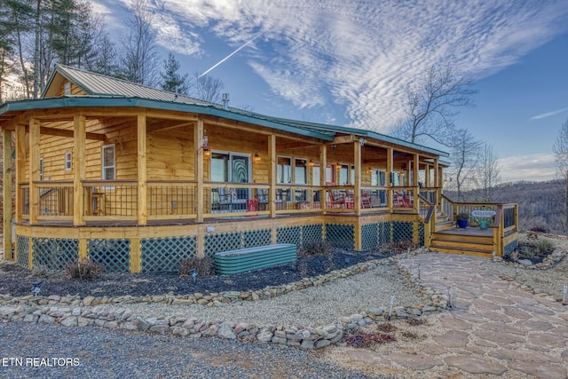 1898 Kennedy Way, Del Rio, TN 37727 - back of house with covered porch and metal roof