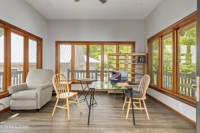 view of sunroom