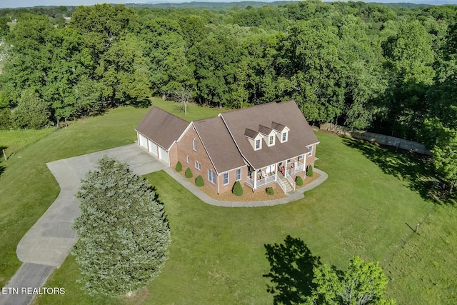 2000 Robinson Dr, Lenoir City, TN 37772 - aerial view of property and surrounding area with a heavily wooded area