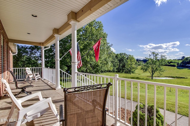 2000 Robinson Dr, Lenoir City, TN 37772 - balcony with covered porch and view of scattered trees