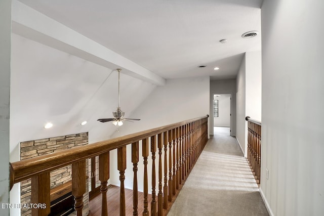 2000 Robinson Dr, Lenoir City, TN 37772 - hall featuring recessed lighting, an upstairs landing, and baseboards