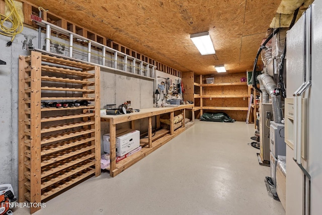 view of storage area