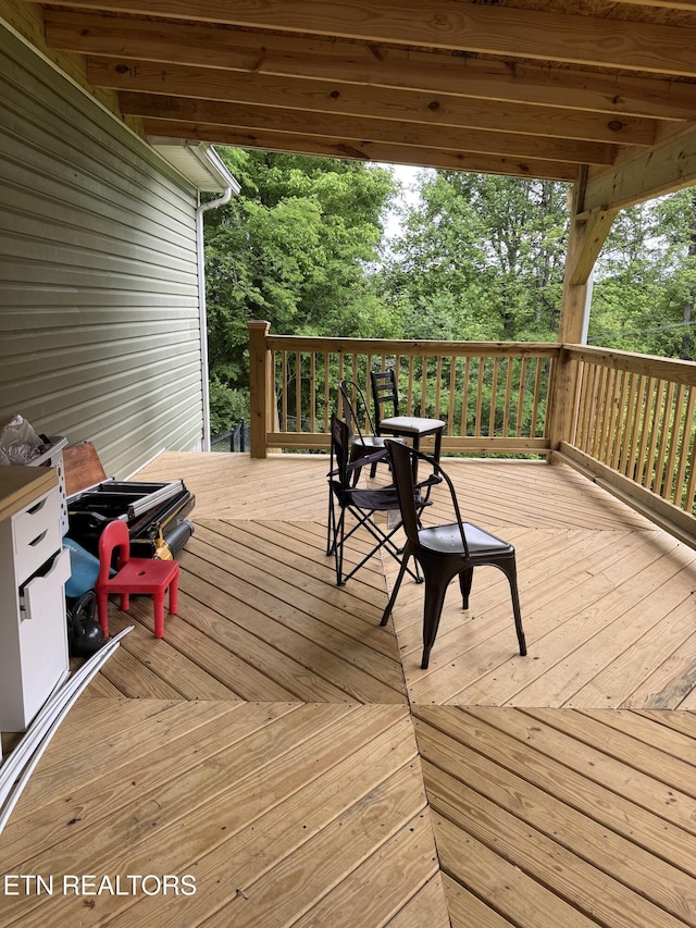 view of wooden deck
