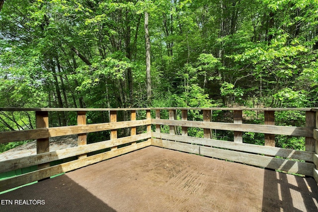 balcony with a view of trees