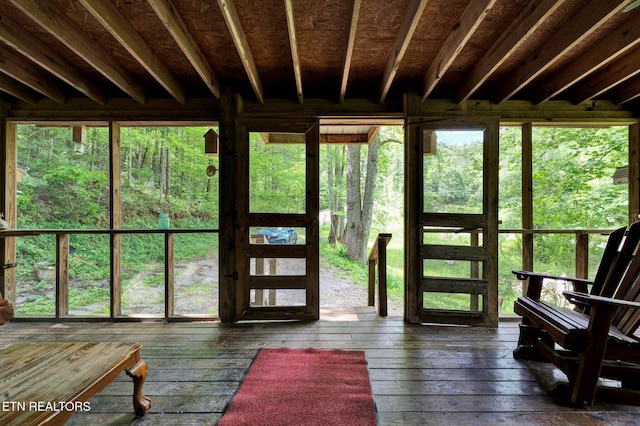 view of sunroom