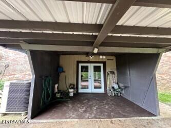 entrance to property with french doors