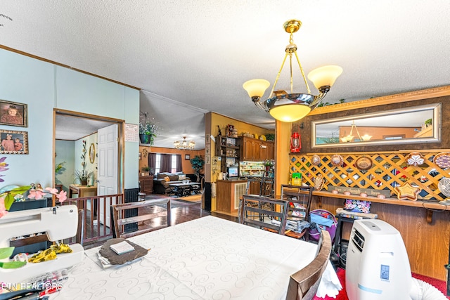 7726 Misty Point Way, Knoxville, TN 37914 - dining space featuring a chandelier and a textured ceiling