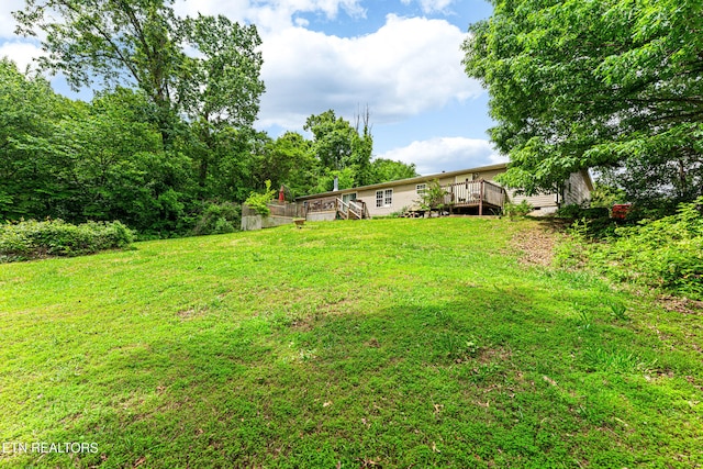 7726 Misty Point Way, Knoxville, TN 37914 - view of grassy yard with a wooden deck
