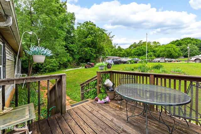 7726 Misty Point Way, Knoxville, TN 37914 - deck featuring a lawn and outdoor dining space