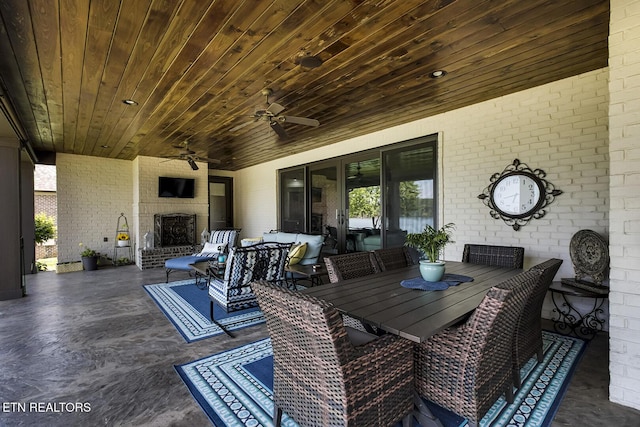 180 Edgewater Way, Lenoir City, TN 37772 - view of patio / terrace with ceiling fan and outdoor dining space