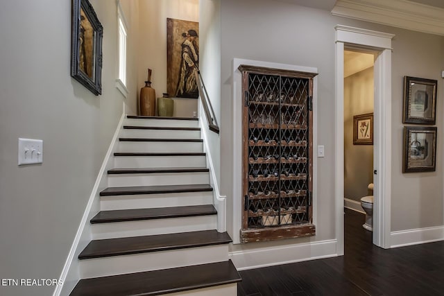 180 Edgewater Way, Lenoir City, TN 37772 - stairs with wood finished floors and baseboards
