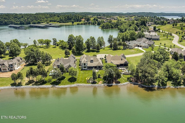 180 Edgewater Way, Lenoir City, TN 37772 - aerial perspective of suburban area with a large body of water