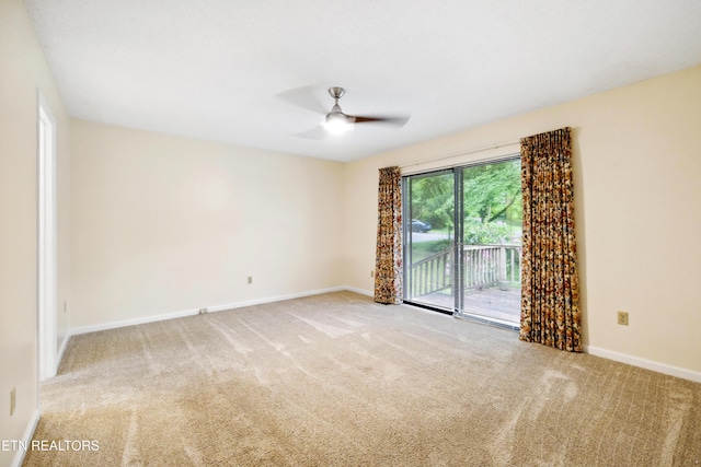 131 Clifton Cir, Oak Ridge, TN 37830 - carpeted empty room with a ceiling fan and baseboards