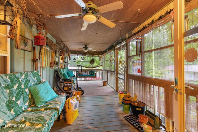 217 Jackson Dr, Harriman, TN 37748 - sunroom / solarium with ceiling fan and plenty of natural light