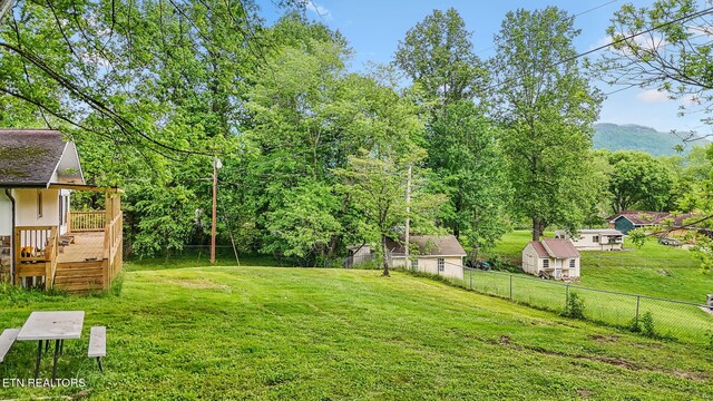 138 Lilac Dr, Lafollette, TN 37766 - view of yard featuring a deck