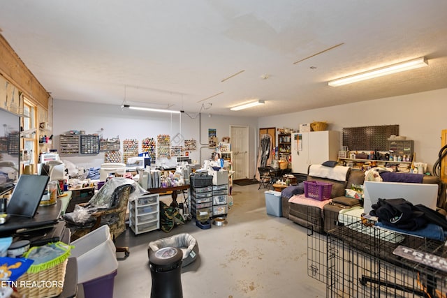 garage featuring freestanding refrigerator