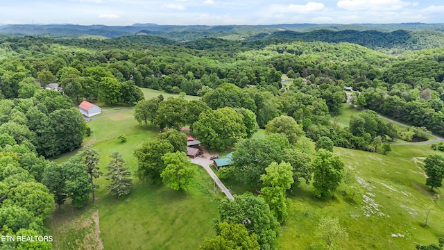 bird's eye view of a heavily wooded area