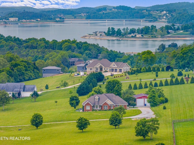 687 Burchfield Rd, Dandridge, TN 37725 - drone / aerial view of a water and mountain view