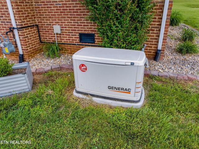687 Burchfield Rd, Dandridge, TN 37725 - exterior view of a power unit, brick siding, and gas meter