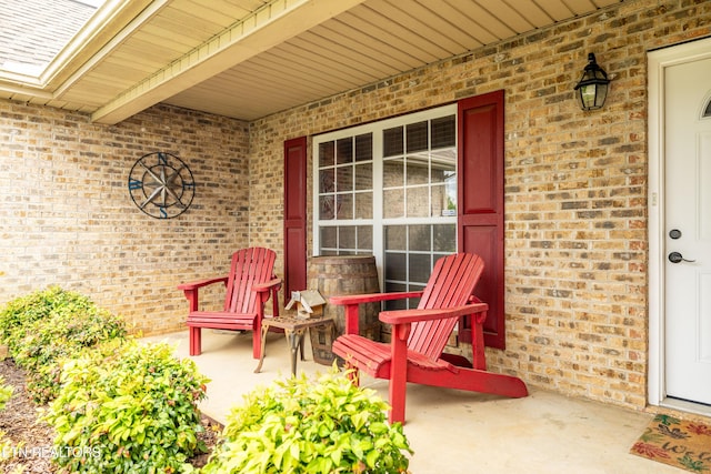 view of patio with a porch