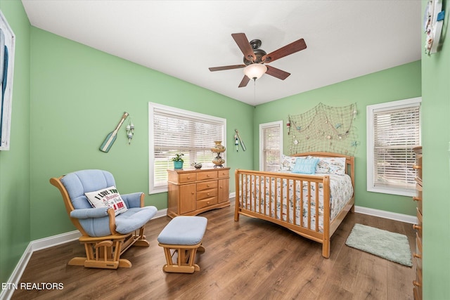13 Holly Ct, Crossville, TN 38558 - bedroom featuring wood finished floors, baseboards, and a ceiling fan