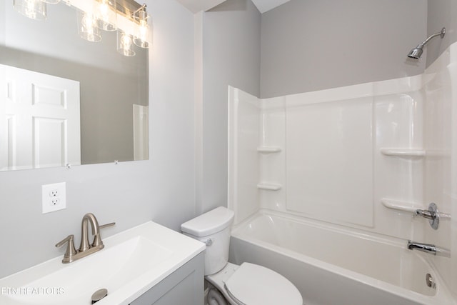 2208 Sanderson Rd, Knoxville, TN 37921 - bathroom with toilet, shower / bathing tub combination, and vanity